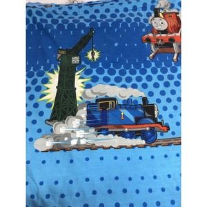Thomas and Friends Train and Crain Twin Flat Sheet